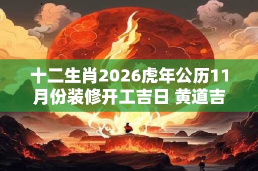 十二生肖2026虎年公历11月份装修开工吉日 黄道吉日一览表