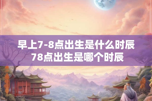 早上7-8点出生是什么时辰 78点出生是哪个时辰 早上7-8点出生是什么时辰 78点出生是哪个时辰