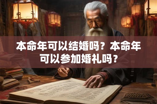 本命年可以结婚吗？本命年可以参加婚礼吗？