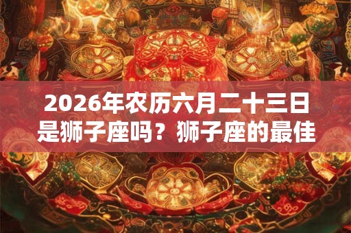 2026年农历六月二十三日是狮子座吗?狮子座的最佳组合是什么星座? 2026年农历六月二十三日是狮子座吗?狮子座的最佳组合是什么星座?