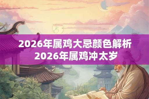 2026年属鸡大忌颜色解析 2026年属鸡冲太岁