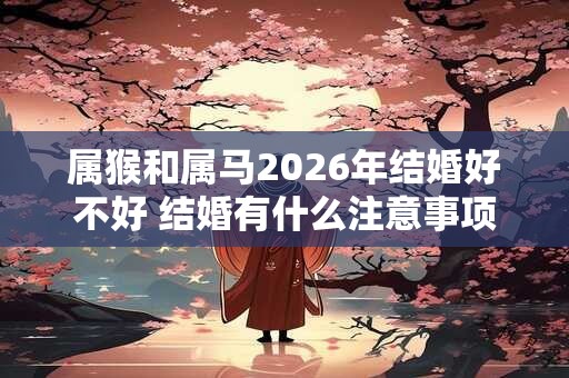 属猴和属马2026年结婚好不好 结婚有什么注意事项