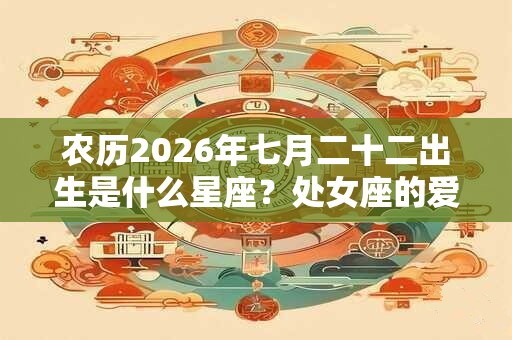 农历2026年七月二十二出生是什么星座？处女座的爱情观如何？