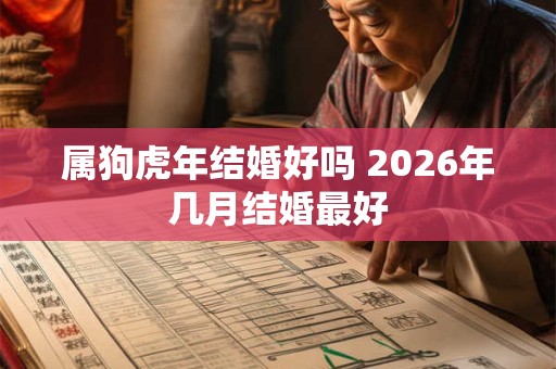 属狗虎年结婚好吗 2026年几月结婚最好