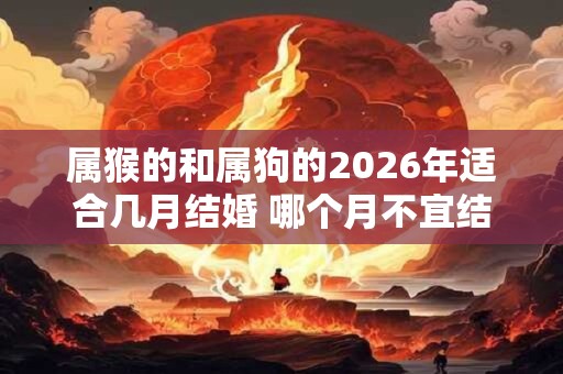 属猴的和属狗的2026年适合几月结婚 哪个月不宜结婚 属猴的和属狗的2026年适合几月结婚 哪个月不宜结婚