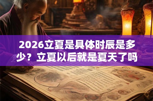2026立夏是具体时辰是多少?立夏以后就是夏天了吗? 2026立夏是具体时辰是多少?立夏以后就是夏天了吗?