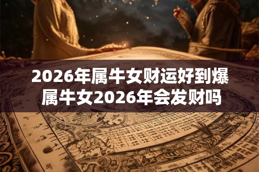 2026年属牛女财运好到爆 属牛女2026年会发财吗