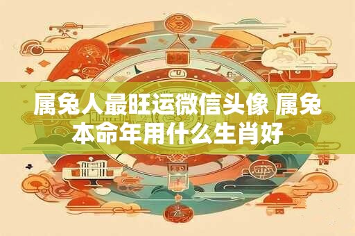 属兔人最旺运微信头像 属兔本命年用什么生肖好