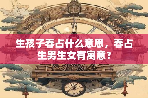 生孩子春占什么意思，春占生男生女有寓意？