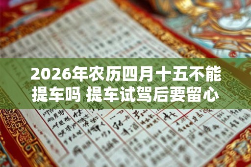 2026年农历四月十五不能提车吗 提车试驾后要留心什么 2026年农历四月十五不能提车吗 提车试驾后要留心什么
