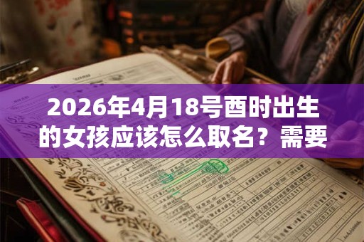 2026年4月18号酉时出生的女孩应该怎么取名？需要注意什么？