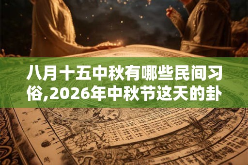 八月十五中秋有哪些民间习俗,2026年中秋节这天的卦象如何？