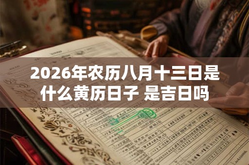 2026年农历八月十三日是什么黄历日子 是吉日吗