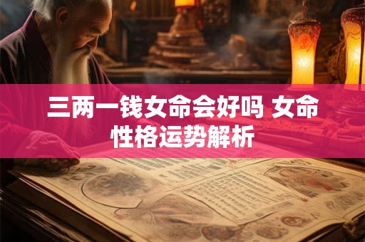 三两一钱女命会好吗 女命性格运势解析