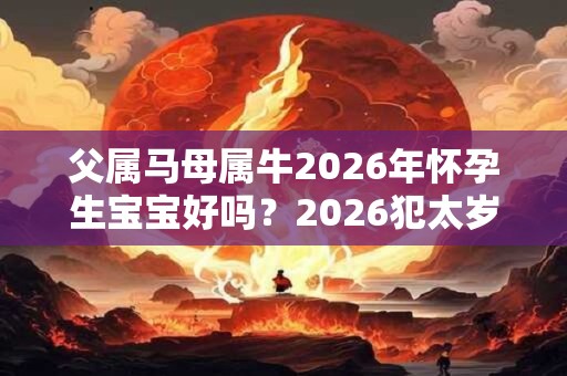 父属马母属牛2026年怀孕生宝宝好吗？2026犯太岁生肖是什么？