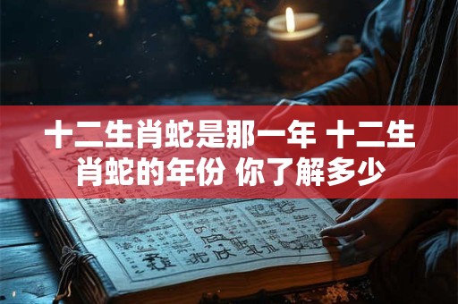 十二生肖蛇是那一年 十二生肖蛇的年份 你了解多少