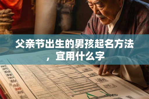 父亲节出生的男孩起名方法，宜用什么字