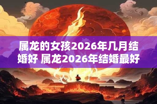 属龙的女孩2026年几月结婚好 属龙2026年结婚最好的日子