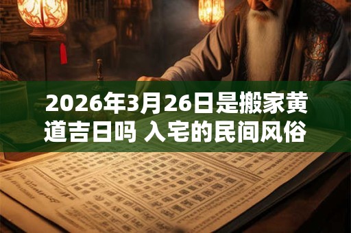 2026年3月26日是搬家黄道吉日吗 入宅的民间风俗规矩
