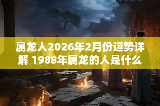 属龙人2026年2月份运势详解 1988年属龙的人是什么命