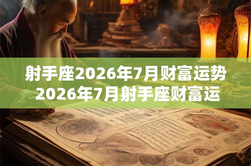 射手座2026年7月财富运势 2026年7月射手座财富运程详解