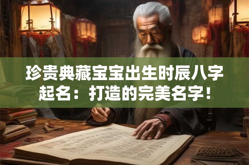 珍贵典藏宝宝出生时辰八字起名：打造的完美名字！