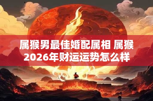 属猴男最佳婚配属相 属猴2026年财运运势怎么样