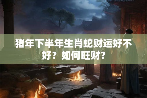 猪年下半年生肖蛇财运好不好？如何旺财？