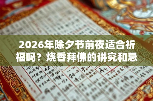 2026年除夕节前夜适合祈福吗？烧香拜佛的讲究和忌讳？