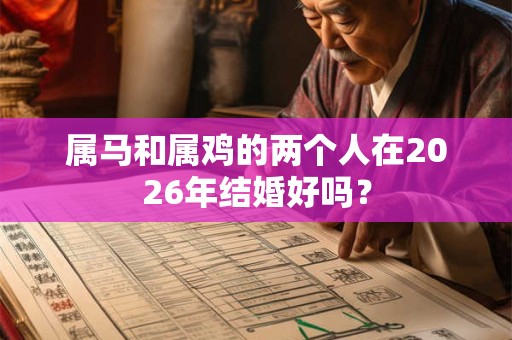 属马和属鸡的两个人在2026年结婚好吗？