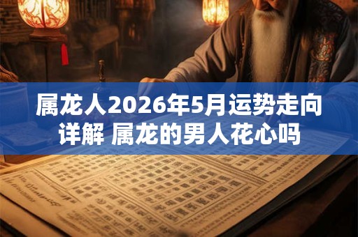 属龙人2026年5月运势走向详解 属龙的男人花心吗
