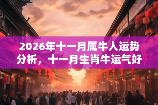 2026年十一月属牛人运势分析,十一月生肖牛运气好吗 2026年十一月属牛人运势分析,十一月生肖牛运气好吗