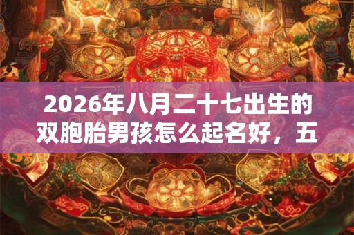 2026年八月二十七出生的双胞胎男孩怎么起名好,五行属什么? 2026年八月二十七出生的双胞胎男孩怎么起名好,五行属什么?