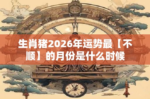 生肖猪2026年运势最【不顺】的月份是什么时候