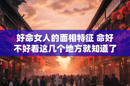 好命女人的面相特征 命好不好看这几个地方就知道了