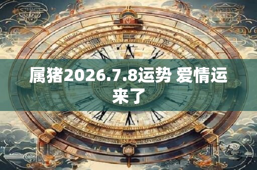 属猪2026.7.8运势 爱情运来了 属猪2026.7.8运势 爱情运来了