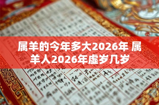属羊的今年多大2026年 属羊人2026年虚岁几岁