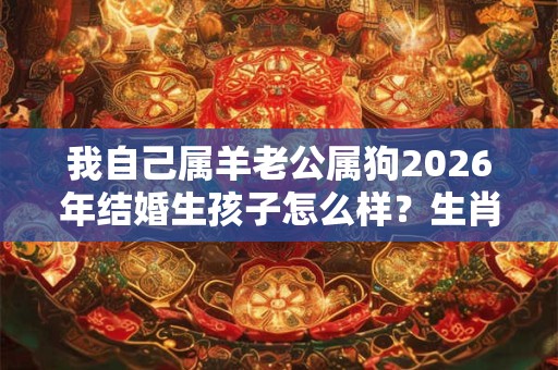 我自己属羊老公属狗2026年结婚生孩子怎么样？生肖相合吗？