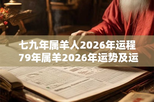 七九年属羊人2026年运程 79年属羊2026年运势及运程 七九年属羊人2026年运程 79年属羊2026年运势及运程