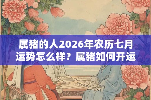 属猪的人2026年农历七月运势怎么样?属猪如何开运? 属猪的人2026年农历七月运势怎么样?属猪如何开运?