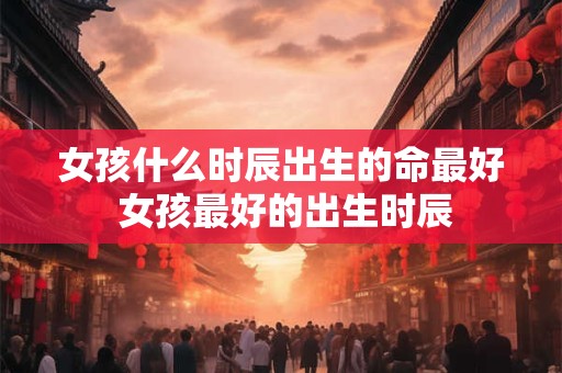 女孩什么时辰出生的命最好 女孩最好的出生时辰