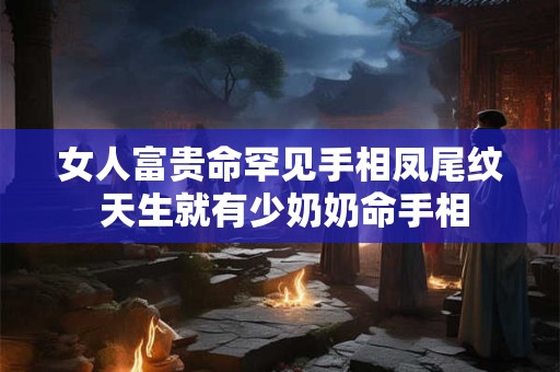 女人富贵命罕见手相凤尾纹 天生就有少奶奶命手相