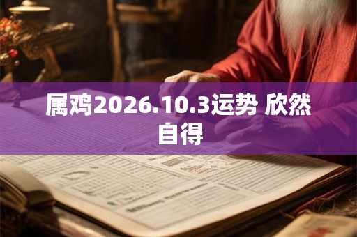 属鸡2026.10.3运势 欣然自得