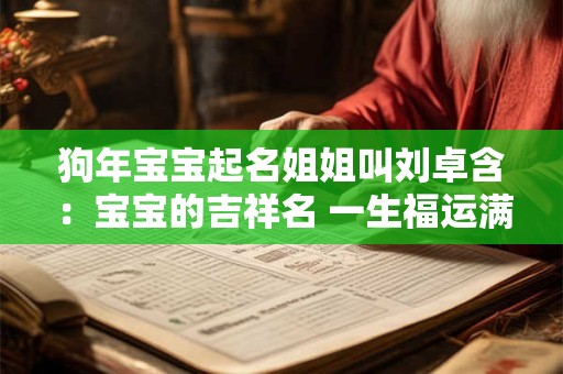 狗年宝宝起名姐姐叫刘卓含：宝宝的吉祥名 一生福运满满