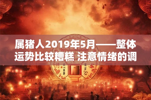 属猪人2019年5月——整体运势比较糟糕 注意情绪的调整