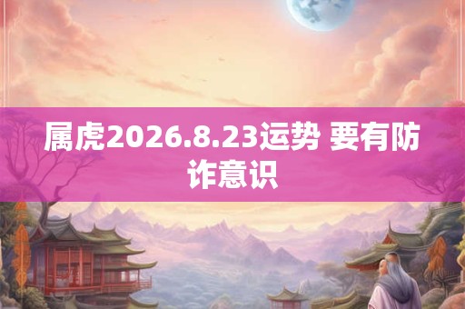 属虎2026.8.23运势 要有防诈意识 属虎2026.8.23运势 要有防诈意识