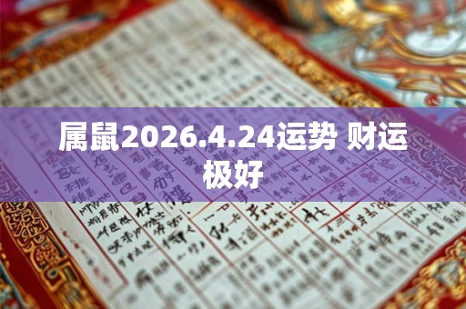 属鼠2026.4.24运势 财运极好