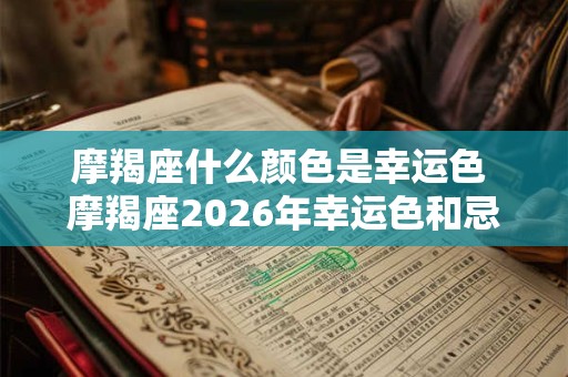 摩羯座什么颜色是幸运色 摩羯座2026年幸运色和忌讳色 摩羯座什么颜色是幸运色 摩羯座2026年幸运色和忌讳色