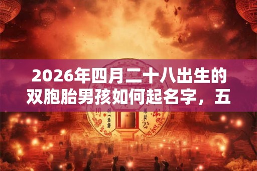 2026年四月二十八出生的双胞胎男孩如何起名字,五行属什么 2026年四月二十八出生的双胞胎男孩如何起名字,五行属什么