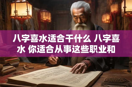 八字喜水适合干什么 八字喜水 你适合从事这些职业和工作！